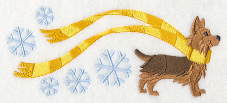 Wrapped Up in Winter Yorkie