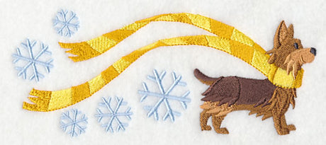 Wrapped Up in Winter Yorkie