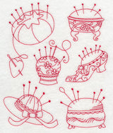 Pincushion Medley (Redwork)