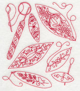 Tatting Shuttle Medley (Redwork)