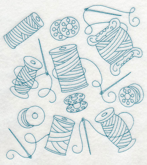 Needle and Thread Medley (Redwork)