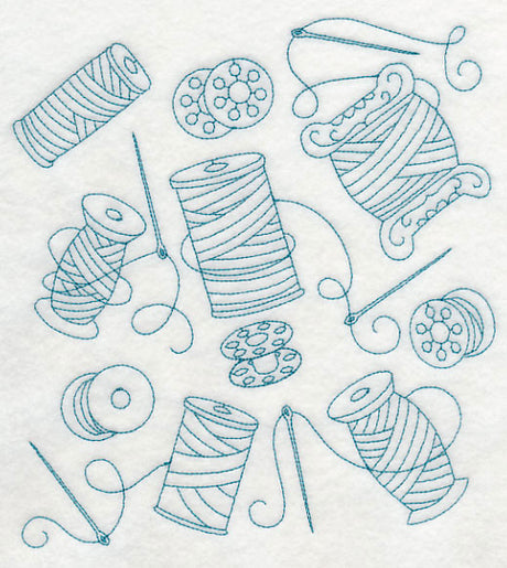 Needle and Thread Medley (Redwork)