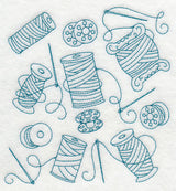 Needle and Thread Medley (Redwork)