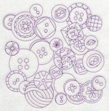 Button Medley (Redwork)