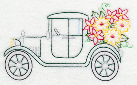 Antique Car in Bloom (Vintage)