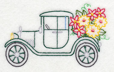 Antique Car in Bloom (Vintage)