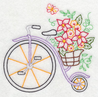 Penny Farthing in Bloom (Vintage)