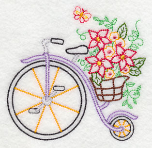 Penny Farthing in Bloom (Vintage)