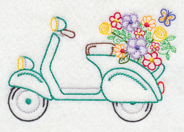 Scooter in Bloom (Vintage)