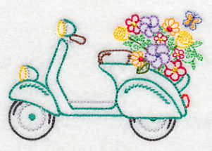 Scooter in Bloom (Vintage)