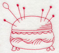 Pincushion 6 (Redwork)