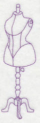 Dress Form 3 (Redwork)