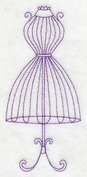 Dress Form 5 (Redwork)