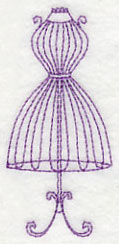 Dress Form 5 (Redwork)