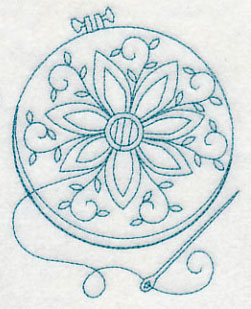 Hand Embroidery Hoop 5 (Redwork)