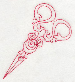 Antique Scissors 2 (Redwork)