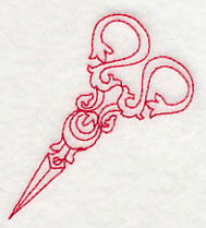 Antique Scissors 2 (Redwork)