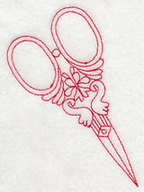 Antique Scissors 3 (Redwork)