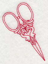 Antique Scissors 3 (Redwork)