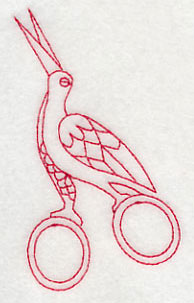 Antique Scissors 4 (Redwork)