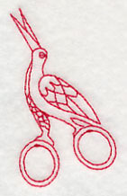 Antique Scissors 4 (Redwork)