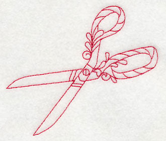 Antique Scissors 5 (Redwork)