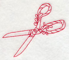 Antique Scissors 5 (Redwork)