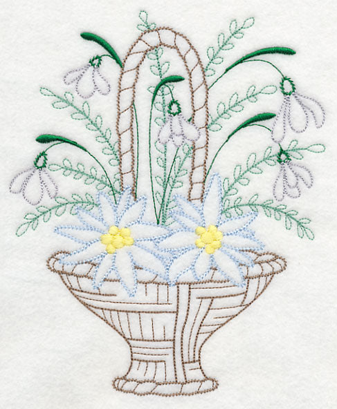 Blooming January Basket (Vintage)