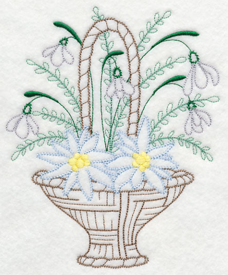 Blooming January Basket (Vintage)