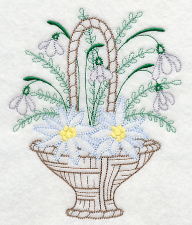 Blooming January Basket (Vintage)