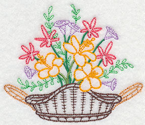 Blooming July Basket (Vintage)