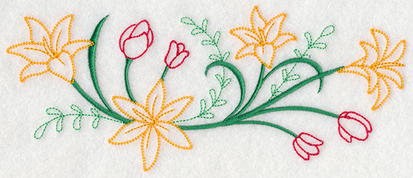 Blooming April Border (Vintage)