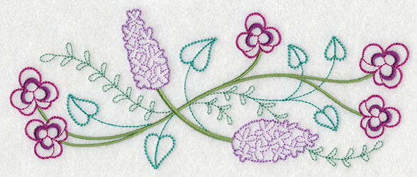 Blooming May Border (Vintage)