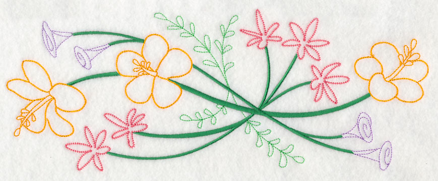 Blooming July Border (Vintage)