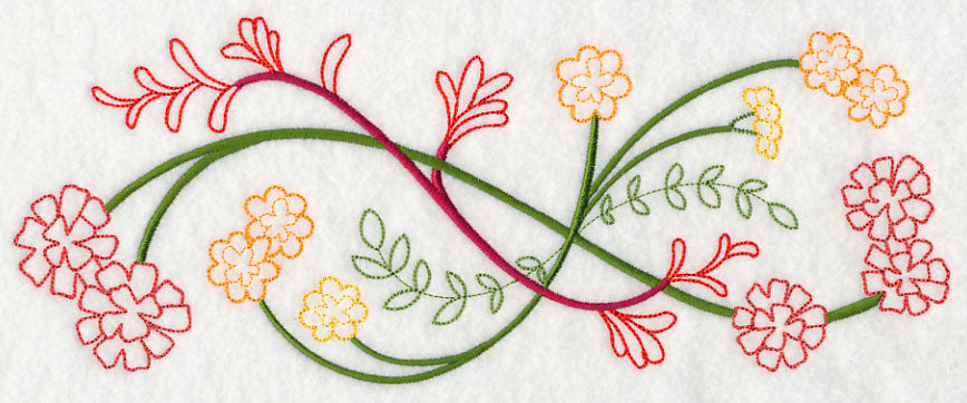 Blooming October Border (Vintage)