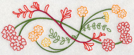 Blooming October Border (Vintage)