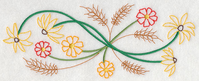 Blooming November Border (Vintage)