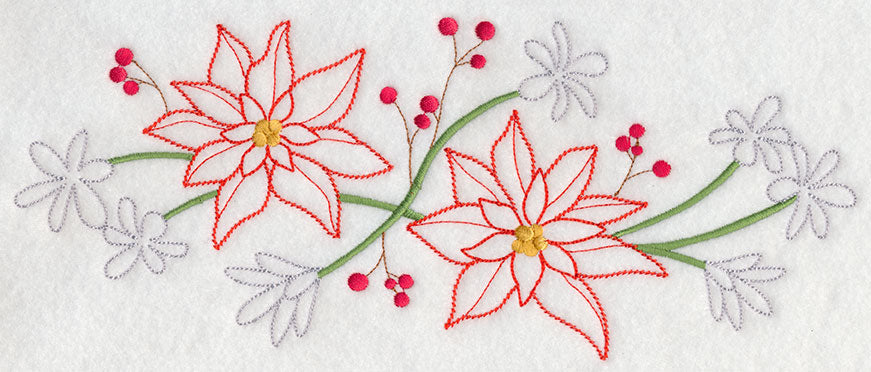 Blooming December Border (Vintage)