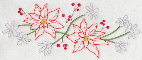 Blooming December Border (Vintage)