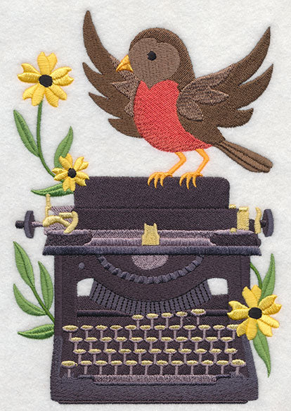 Typewriter with Bird