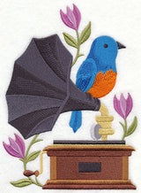 Victrola with Bird