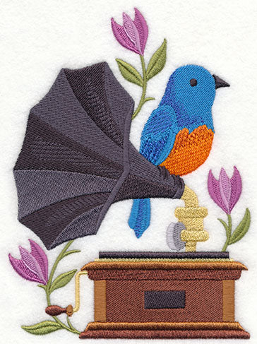Victrola with Bird