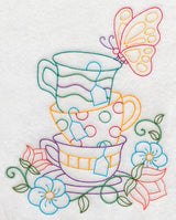 Stacked Cups with Perching Butterfly (Vintage)