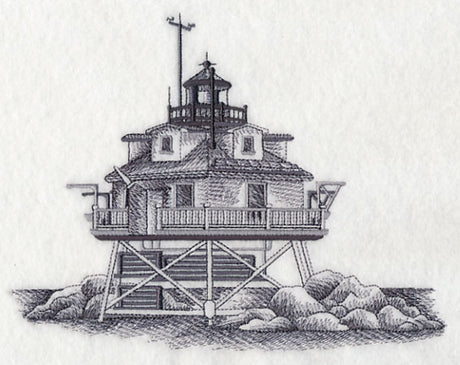 Thomas Point Shoal Lighthouse Sketch (Maryland)