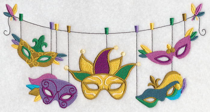 Mardi Gras Masks Clothesline