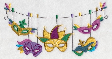 Mardi Gras Masks Clothesline