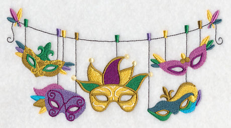 Mardi Gras Masks Clothesline