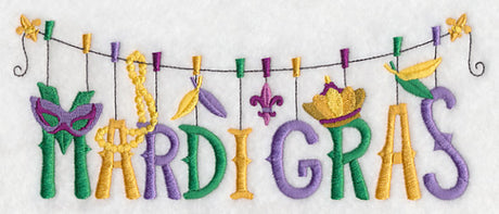 Mardi Gras Revelry Clothesline