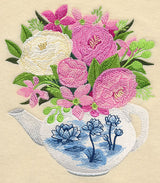 Blue Willow Tea - Pot with Flowers