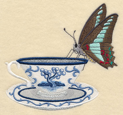 Blue Willow Tea - Cup and Butterfly 1